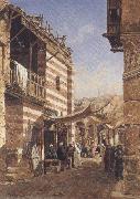 John varley jnr THe School near the Babies-Sharouri,Cairo (mk37) oil painting on canvas
